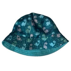 Teal Dinosaur Bucket Hat